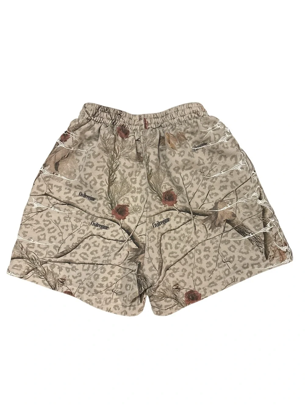 Civil Regime Cheetah Gray Cotton Shorts Size: Small